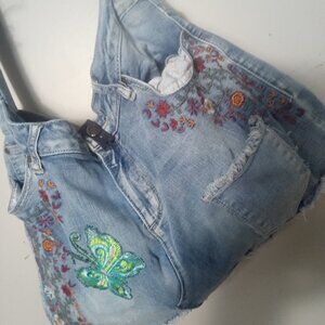 Recycled Blue Jean Crossbody bag, long strap